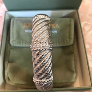 Judith Ripka Sterling Collection Hinged Cuff